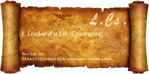 Lindenfeld Csongor névjegykártya